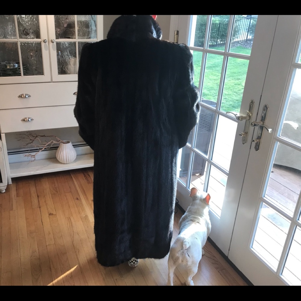 Full length mink coat- black